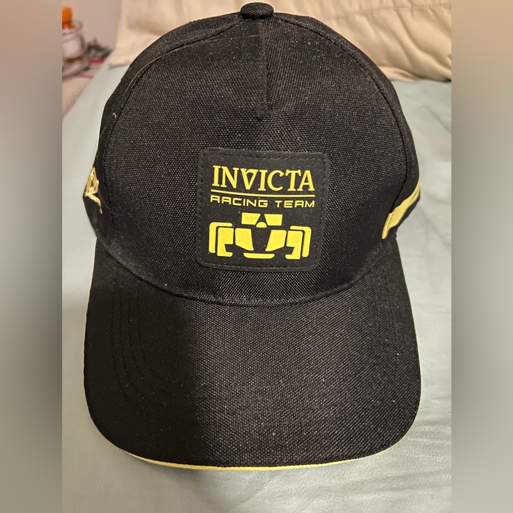 Invicta Black Cap with Yellow Embroidery